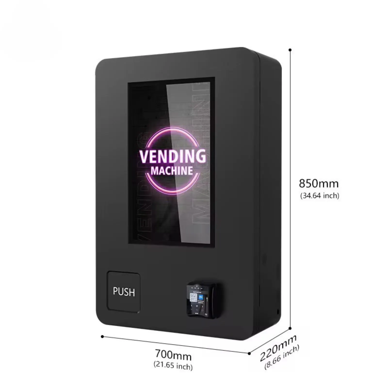 Distributeur Vape Express compact mural — vue rapprochée
